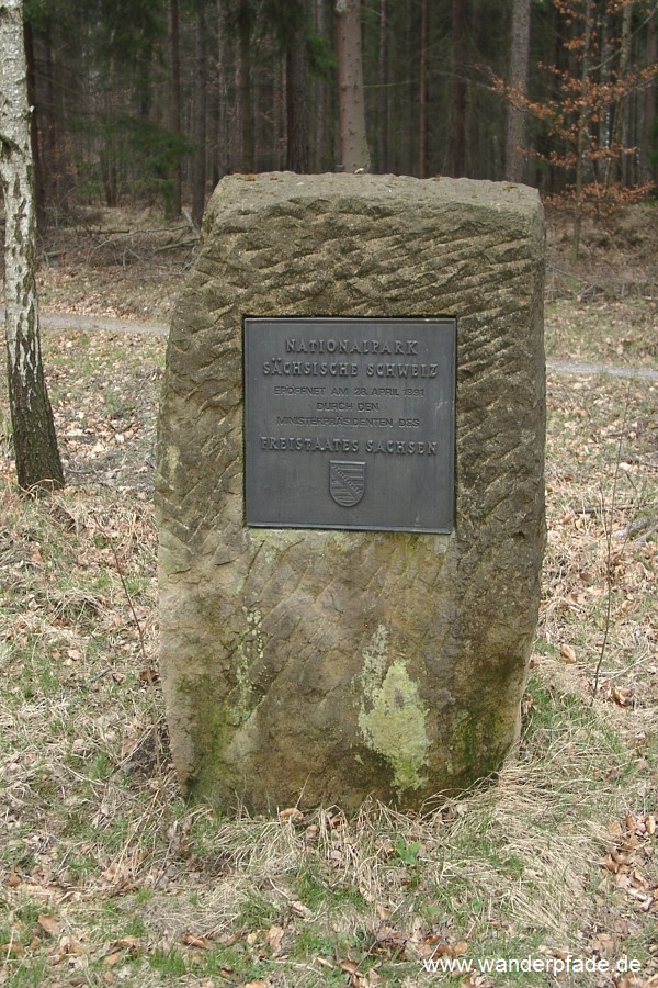 Gedenkstein zur Grndung des Nationalparks Schsiche Schweiz