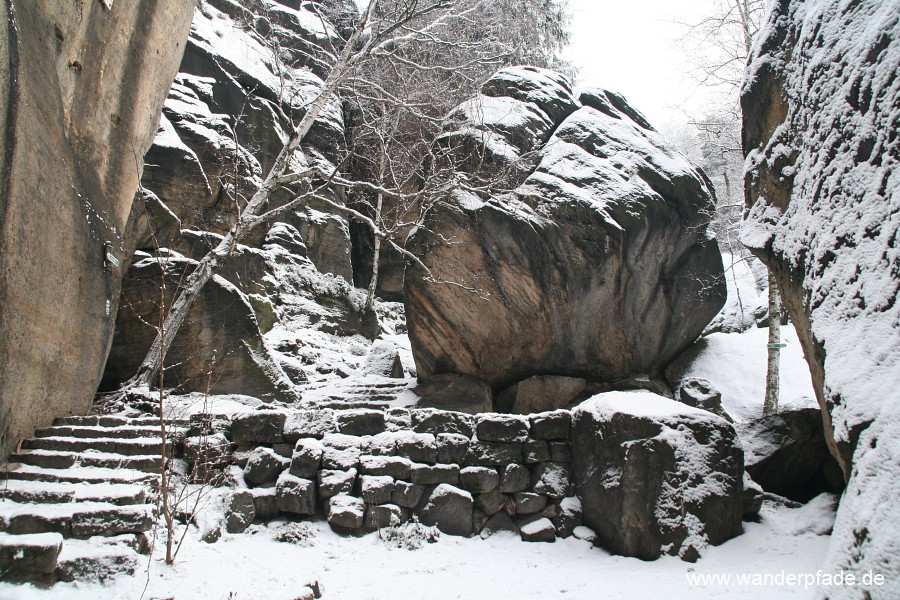 Bequemer Auf-/ Abstieg Pfaffenstein