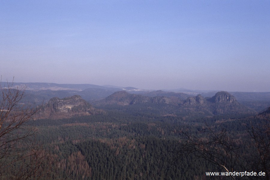 Blick auf Lorenzsteine, Heulenberg, Neunstelliger Hbel, Kanstein, Teichstein