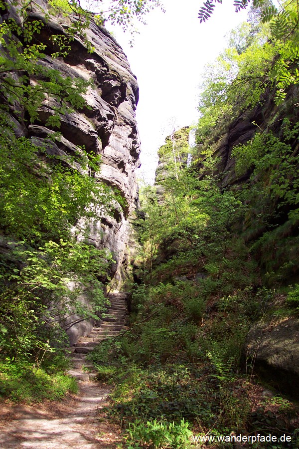 Bequemer Auf-/ Abstieg Pfaffenstein