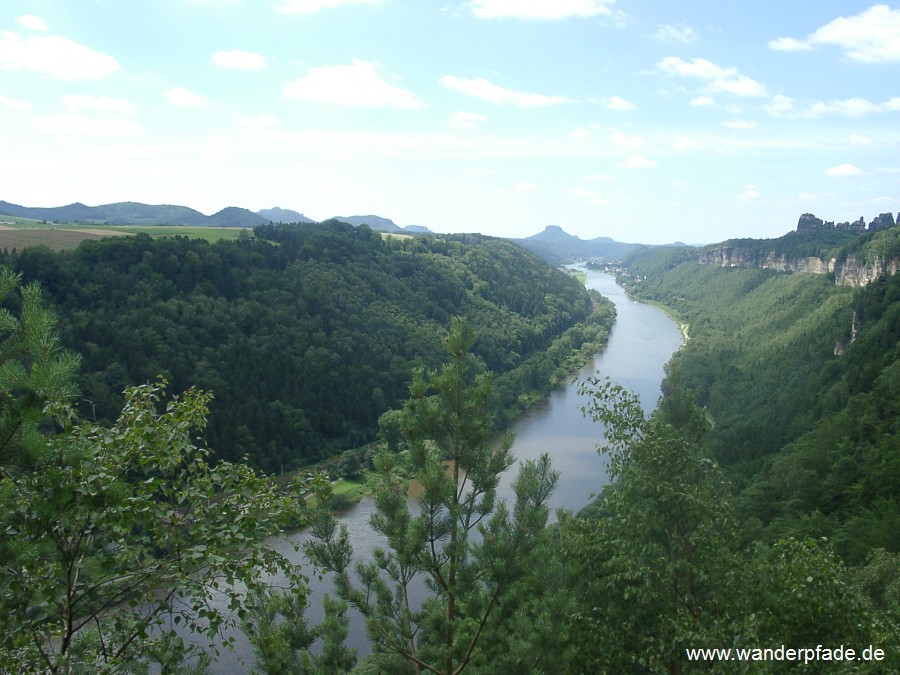 Linkselbige Steine, Elbe und Schrammsteine