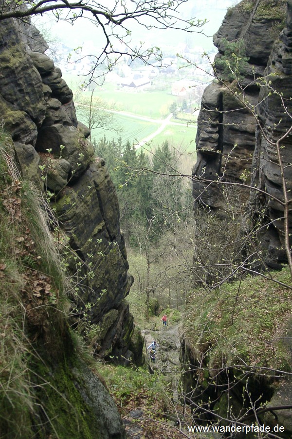 Foto: Standort Nordauf-/abstieg Pfaffenstein