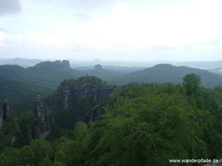 Schrammsteine, Falkenstein, Hohe Liebe, Affensteine