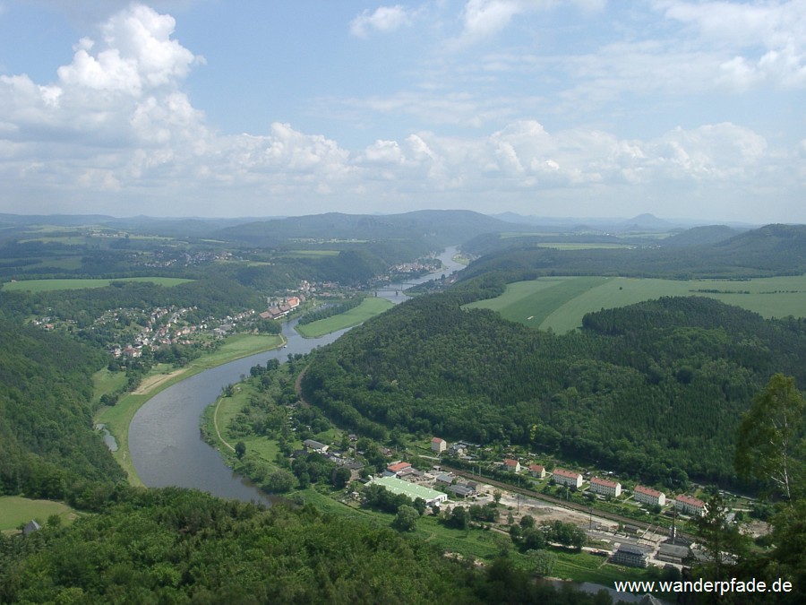 Elbe, Falkenstein, Schrammsteine, Groer Winterberg, Kaiserkrone, Zirkelstein, Rosenberg