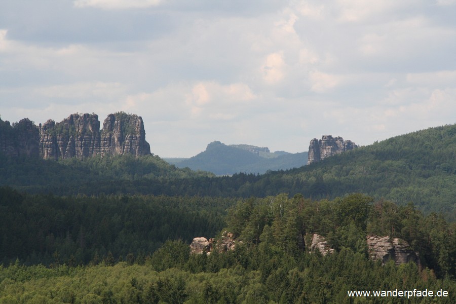 Hoher Torstein, Papststein, Gohrisch, Falkenstein, Alter Wildenstein