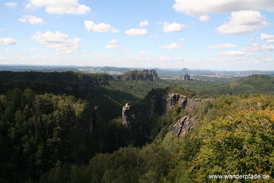 Schrammsteine, Falkenstein, Hohe Liebe, Domwchter/ Rohnspitze