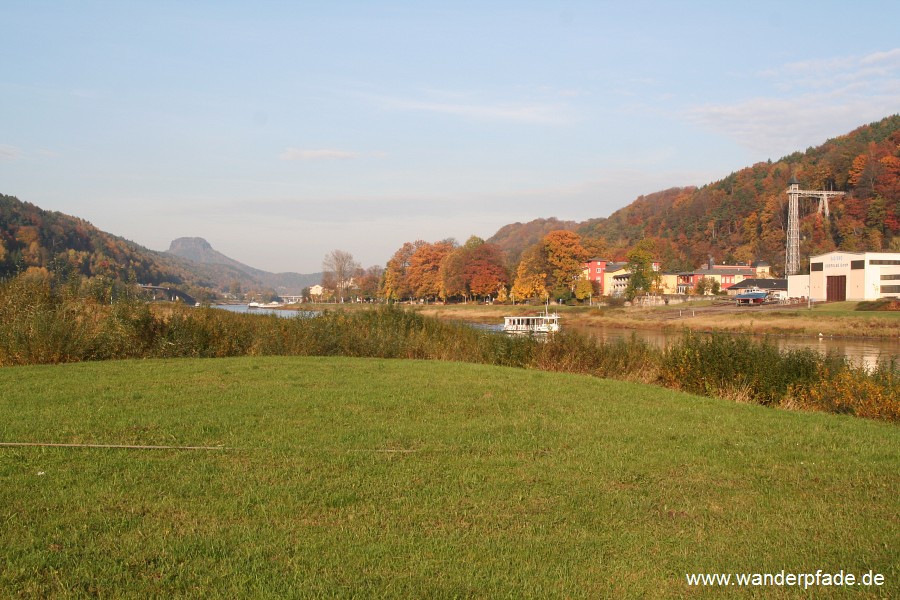 Lilienstein, Ostrauer Aufzug, Elbe