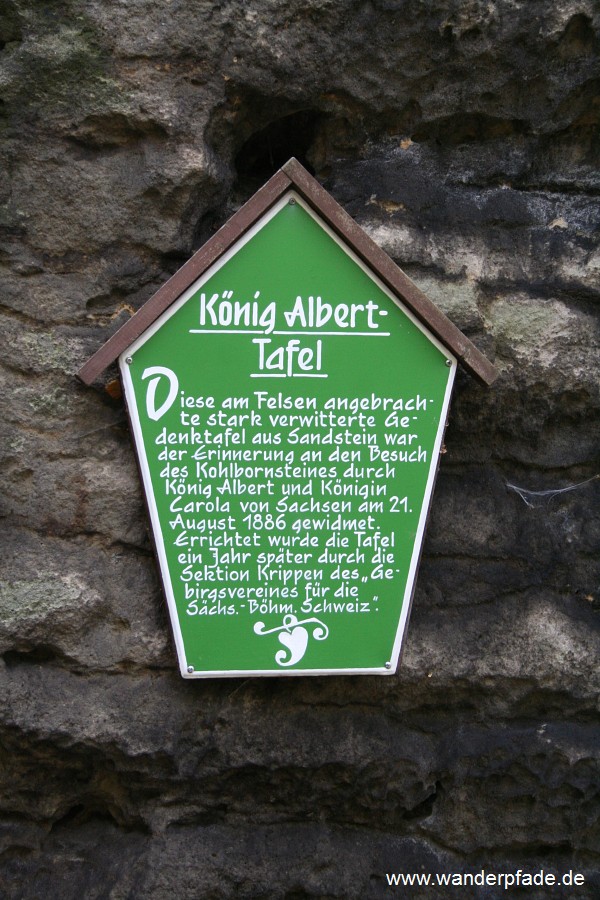 Foto: König Albert-Tafel