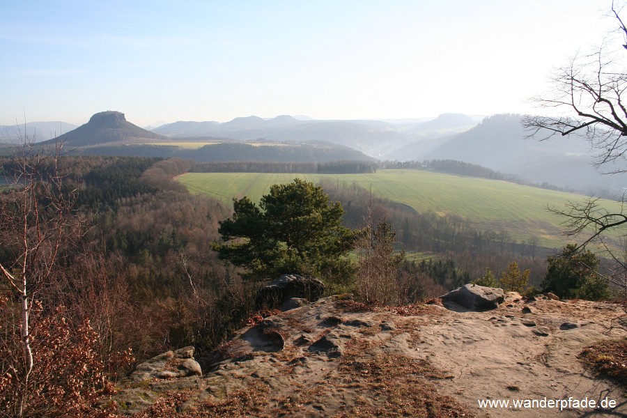 Lilienstein, Kleinhennersdorfer Stein, Papststein, Gohrisch, Pfaffenstein, Festung Knigstein