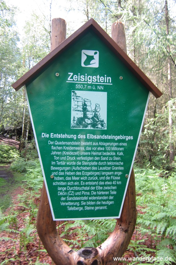 Info-Tafel am Zeisigstein