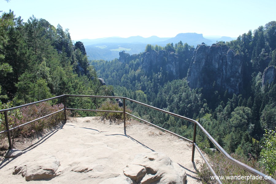 Aussicht am Gansweg, Wehlgrund, Basteigebiet, Lilienstein