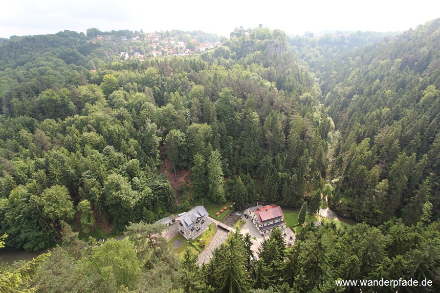 Hohnstein, Burg Hohnstein, Pension und Gasthaus Polenztal, Schindergraben