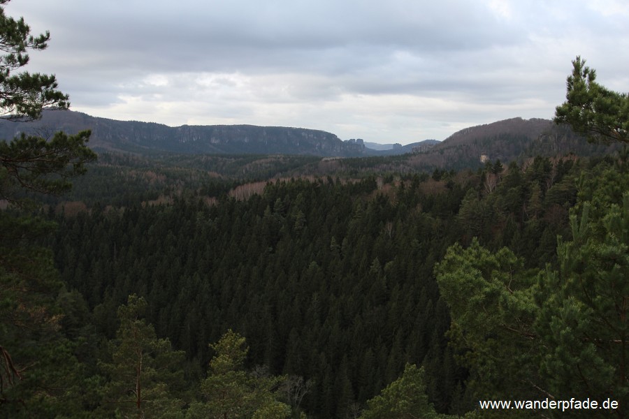 Kleiner Winterberg, Schrammsteine, Affensteine, Falkenstein, Hohe Liebe, Hausberg