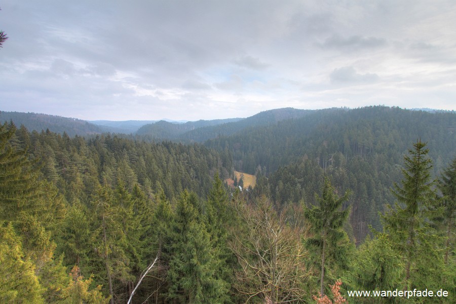 Blick ins bhmische Kirnitzschtal und zur Niedermhle