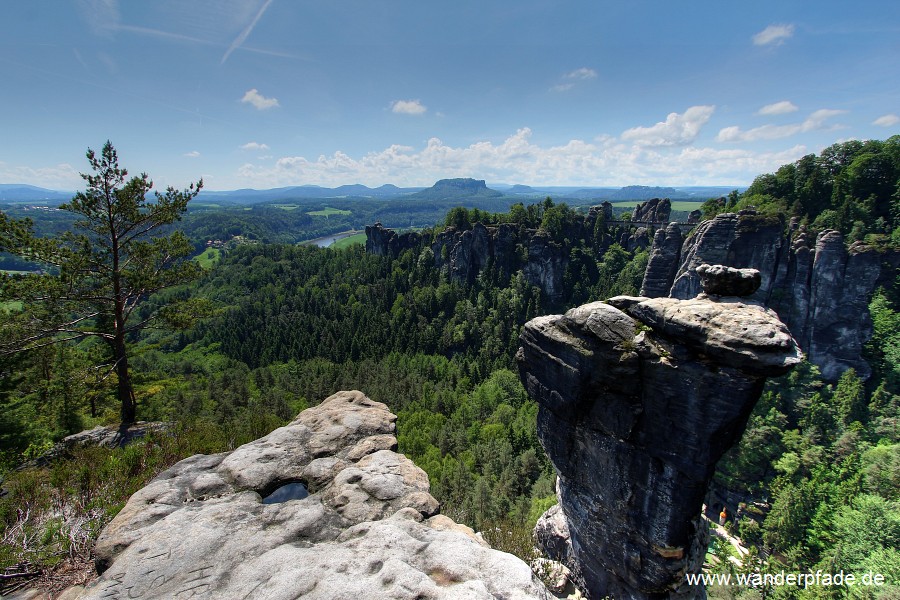 Wehlgrund, Felsenburg Neurathen, Basteibrcke, Ferdinandstein, Elbe, Papststein, Gohrisch, Lilienstein, Pfaffenstein, Festung Knigstein