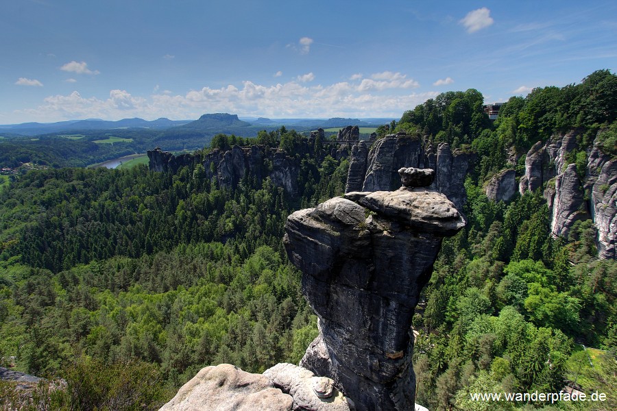 Basteigebiet, Felsenburg Neurathen, Basteibrcke, Ferdinandstein, Elbe, Papststein, Gohrisch, Lilienstein, Pfaffenstein, Festung Knigstein