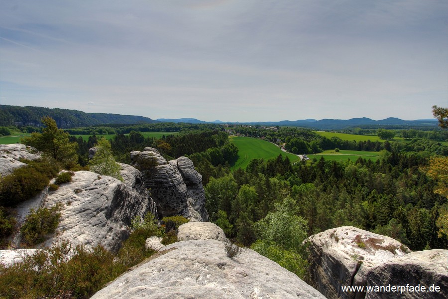 Schrammsteine, Groer Winterberg, Rosenberg, Kaiserkrone, Zirkelstein, Kohlbornstein, Lasensteine, Zschirnsteine, Kleinhennersdorfer Stein, Papststein, Gohrisch