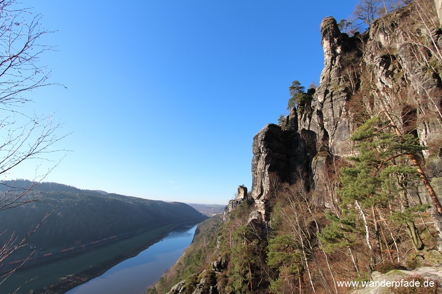 Basteiaussicht, Elbe, Wartturm