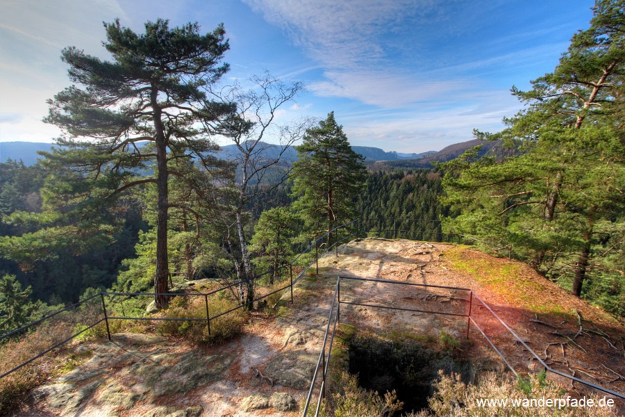 Im Hintergrund Kleiner Winterberg, Schramm- und Affensteine