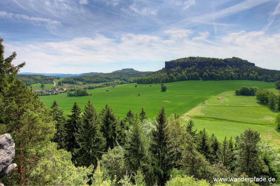 Kleinhennersdorfer Stein, Papststein, Gohrisch, Pfaffenstein