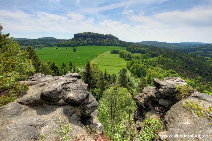 Papststein, Gohrisch, Pfaffenstein, Hoher Schneeberg