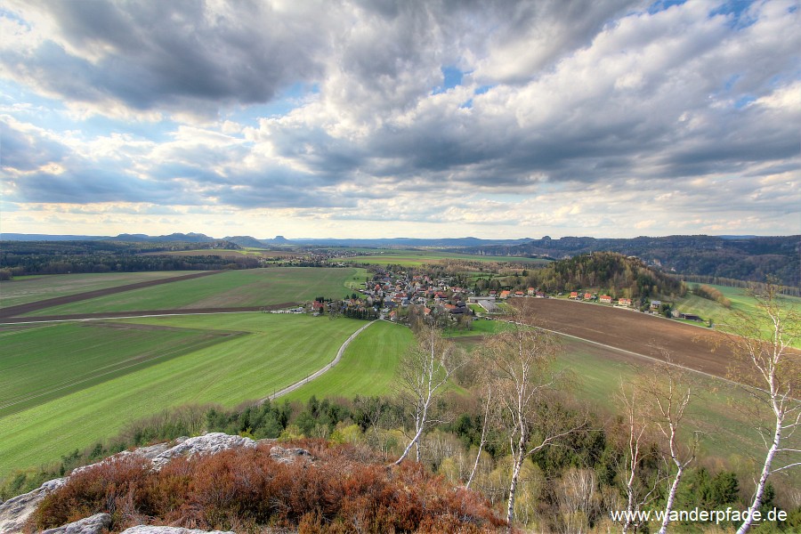 Lasensteine, Kohlbornstein, Lilienstein, Schrammsteine, Kaiserkrone, Reinhardtsdorf-Schna