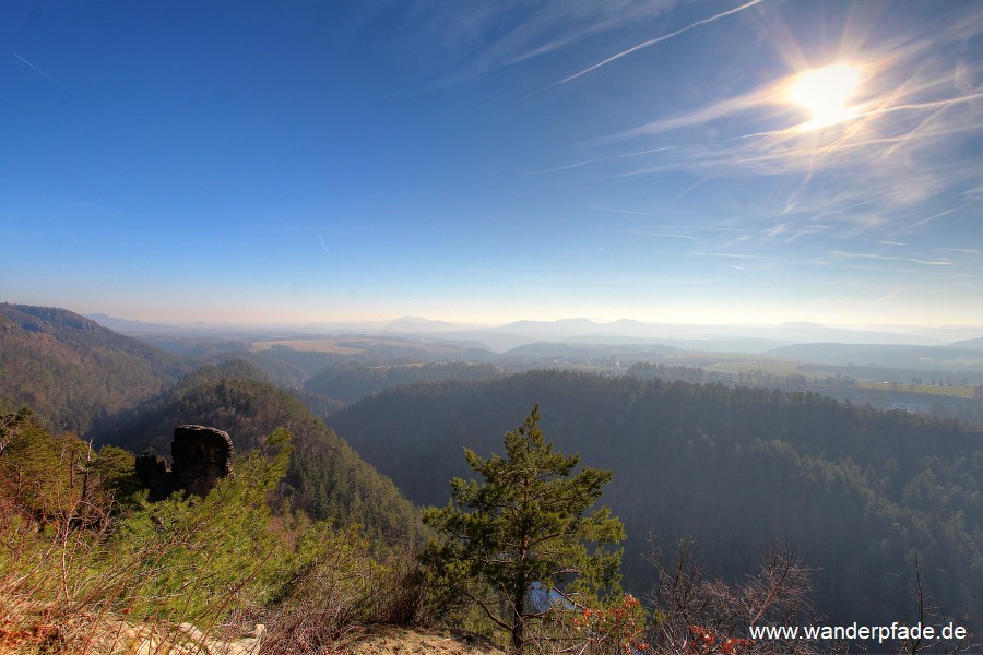 Sdblick mit Brandscheibe und Polenztal